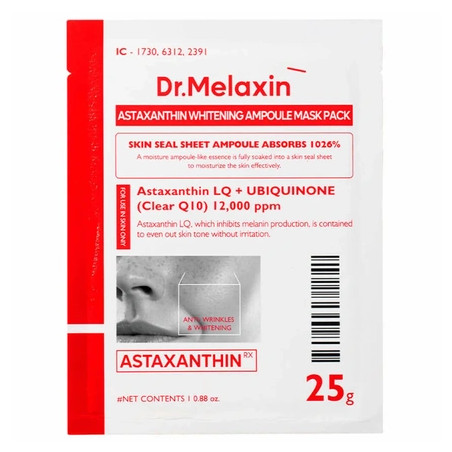 Dr Melaxin Astaxanthin Brightening Ampoule Mask 25g