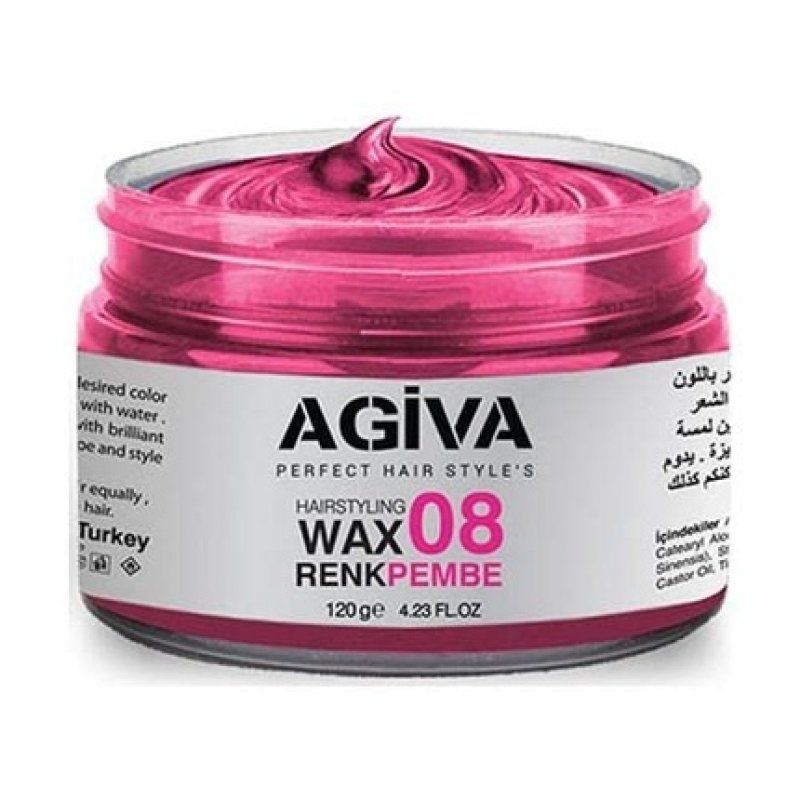 STOCKINK1-Agiva Hairstyling Wax 08 Hair Color Pink 120g