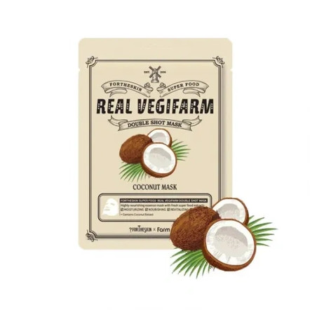 Fortheskin Super Food Real Vegifarm Double Shot Mask Coconut