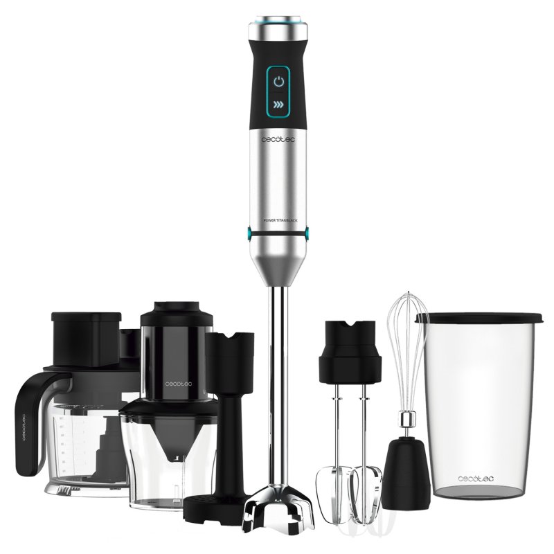 Cecotec Power TitanBlack 1500 XL TotalMix Immersion blender 1500 W Black, Green, Stainless steel