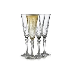 Lyngby Glas - Crystal Clear Melodia Champagne Glass 16 cl - Set of 4 (916096)