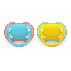 Philips Avent - Ultra air soother, 18m , yellow/blue