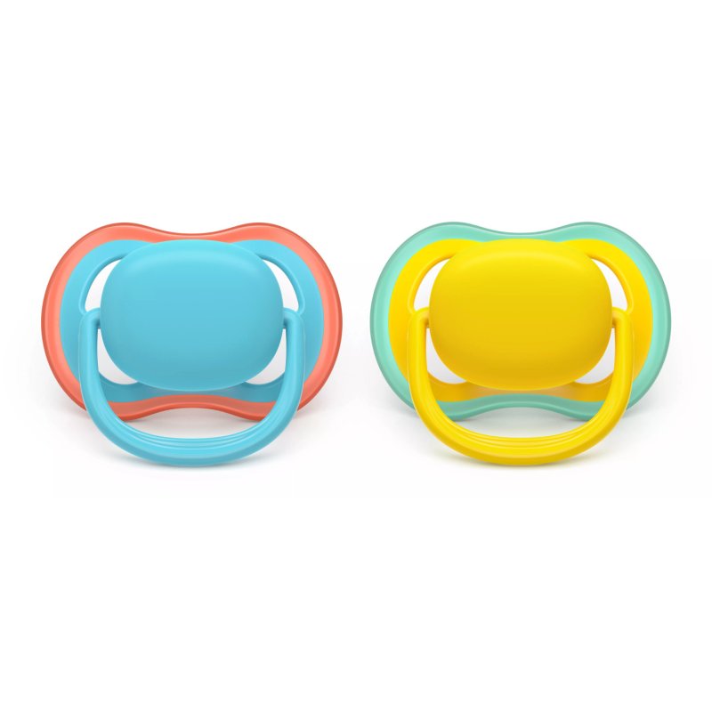 Philips Avent - Ultra air soother, 18m , yellow/blue