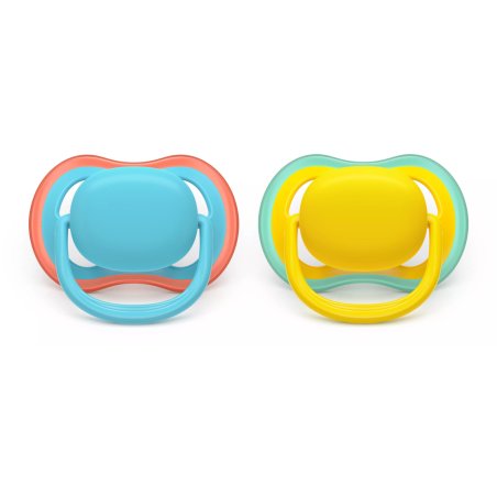 Philips Avent - Ultra air soother, 18m , yellow/blue