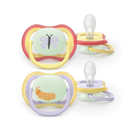 Philips Avent - Ultra air soother, Nighttime, 0-6m, yellow/purple