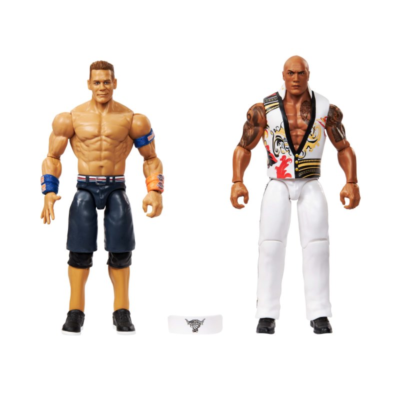 WWE Main Event Showdown Action Figures The Rock Final Boss vs John Cena 2-Pack 15 cm