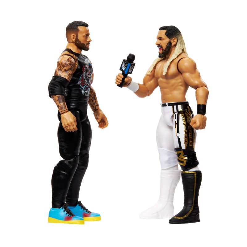 WWE Main Event Showdown Action Figures CM Punk vs Seth "Freakin" Rollins 2-Pack 15 cm