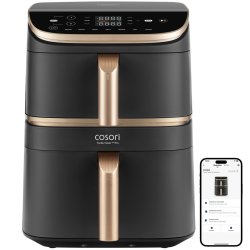 Cosori Turbo Tower Pro Smart Single 10.8 L Stand-alone 2630 W Hot air fryer Black Gold