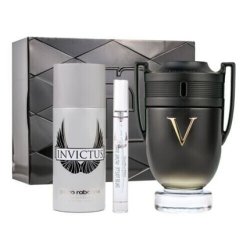 Paco Rabanne Invictus Victory Set Eau De Parfum 100ml Deodorant Spray 150ml Invictus Mg 10ml