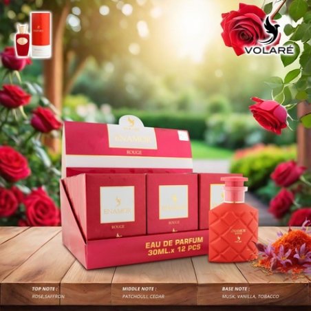 Volare Perfumes Eau De Parfum Volare Enamor Rouge, Unisex, 30 Ml