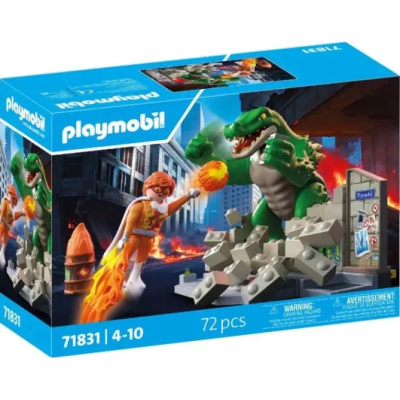 Playmobil - Heroes: Hero Battle Against Giant Lizard (71831)