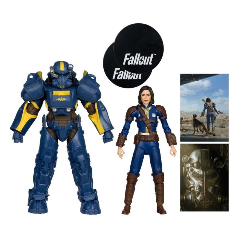 FALLOUT 4 - T-60 Vault tec & Sole Survivor - Pack 2 Figurine 18cm