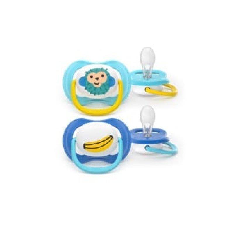 Philips Avent - Ultra air soother, 6-18 m, yellow/blue