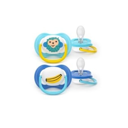 Philips Avent - Ultra air soother, 6-18 m, yellow/blue