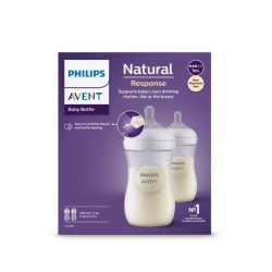 Philips Avent - Baby Bottle, 2 Bottles, 9oz/260ml, medium Flow Nipple, 3-6m