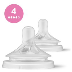 Philips Avent - Niplle, Natural Response Nipple 2 pieces fast Flow Nipple