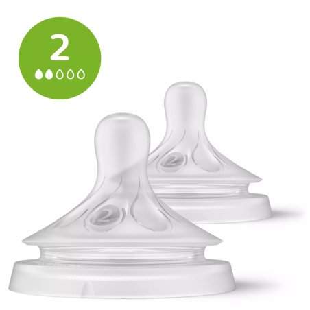 Philips Avent - Niplle, Natural Response Nipple 2 pieces Slow Flow Nipple