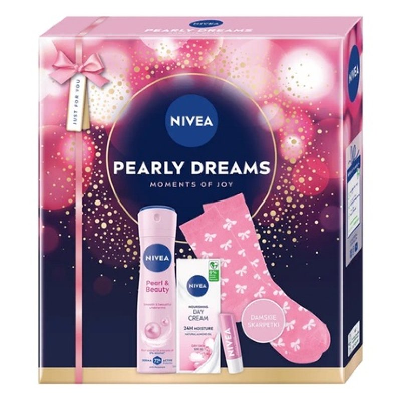 Pearly Dreams Antiperspirant Spray Set 150ml Antiperspirant Spray 50ml Day Cream Spf15 48g Lip Balm And Socks