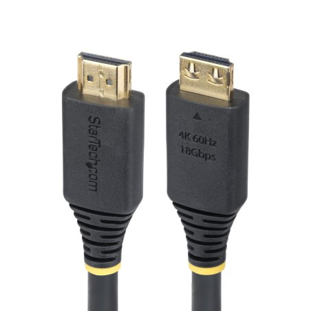 StarTech.com 5m (16ft) High Speed HDMI Cable with Gripping Connectors, 4K 60Hz/1440p 144Hz, HDR10/HDCP 2.2/ARC, 18Gbps,