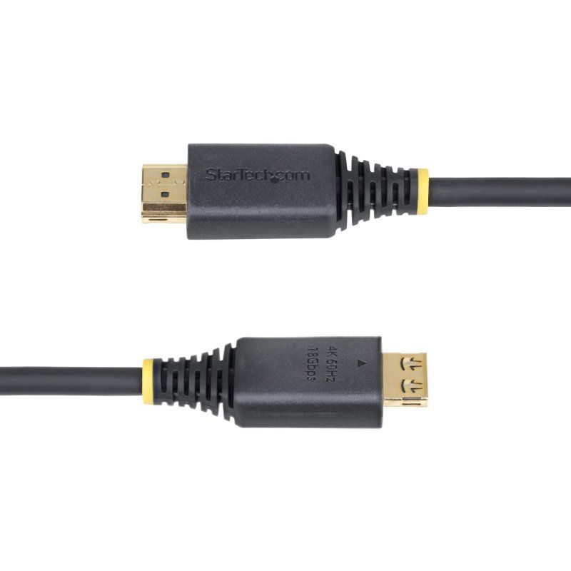 StarTech.com 50cm (1.6ft) High Speed HDMI Cable with Gripping Connectors, 4K 60Hz/1440p 144Hz, HDR10/HDCP 2.2/ARC,