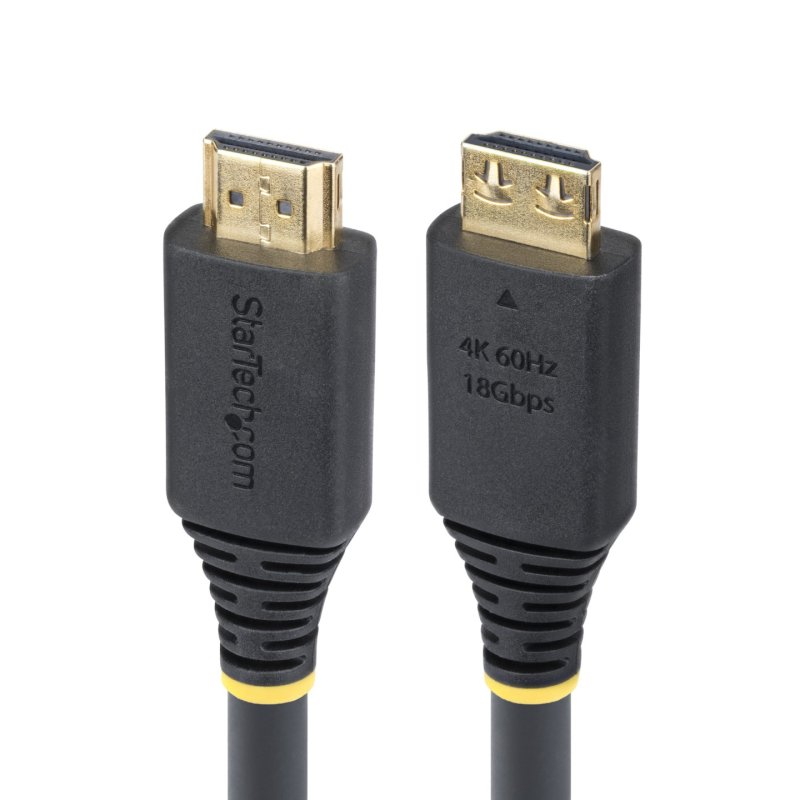 StarTech.com 7m (23ft) High Speed HDMI Cable with Gripping Connectors, 4K 60Hz/1440p 144Hz, HDR10/HDCP 2.2/ARC, 18Gbps,