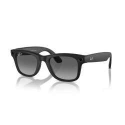 Ray-Ban: Meta Wayfarer (Standard) Smart Glasses - Polarised Gradient Graphite - Matte Black (Mobile)