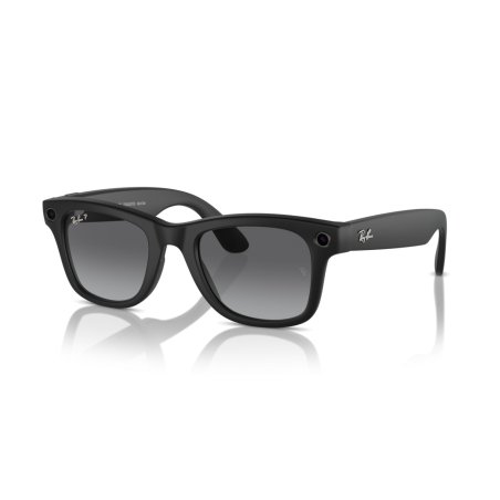 Ray-Ban: Meta Wayfarer (Standard) Smart Glasses - Polarised Gradient Graphite - Matte Black (Mobile)