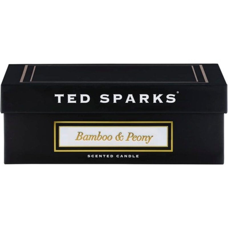 Ted Sparks Demi Bamboo & Peony Scented Candle in Glass 8cm Height 15cm Diameter