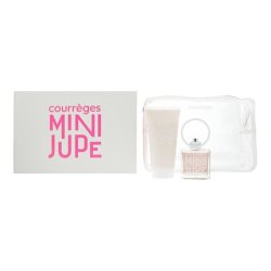 Courreges Mini Jupe 3 Piece Gift Set Eau De Parfum 50ml Body Cream 150ml Toiletry Bag
