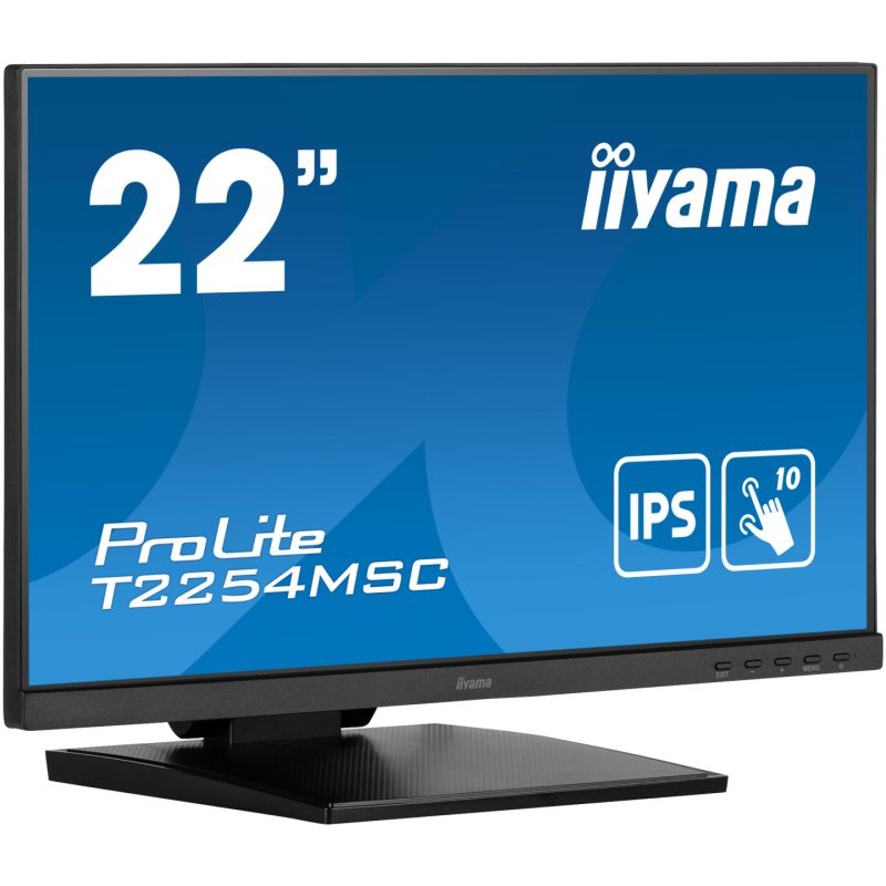 iiyama ProLite 21.5” P-CAP 10pt touch screen featuring IPS panel technology and Anti Glare coating