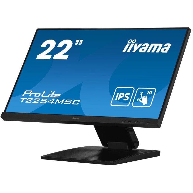iiyama ProLite 21.5” P-CAP 10pt touch screen featuring IPS panel technology and Anti Glare coating