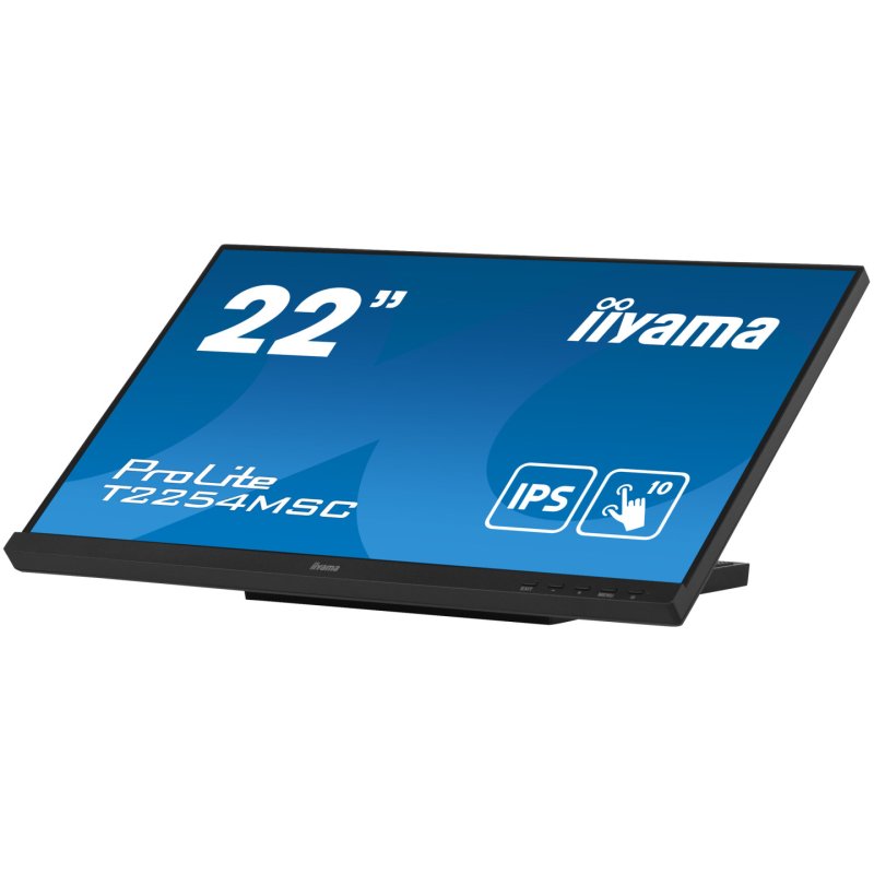iiyama ProLite 21.5” P-CAP 10pt touch screen featuring IPS panel technology and Anti Glare coating