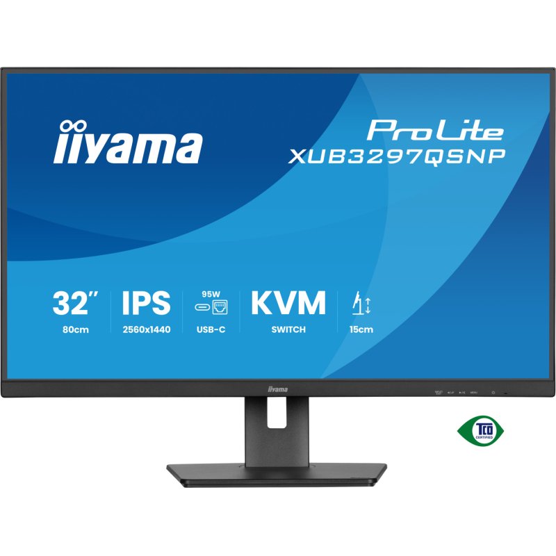iiyama ProLite XUB3297QSNP-B1 écran plat de PC 81,3 cm (32") 2560 x 1440 pixels Quad HD LED Noir