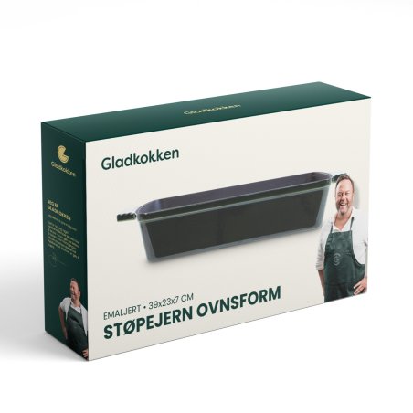 Gladkokken - Cast Iron Oven Dish - Deep Bottle Green - 39x23x7 cm