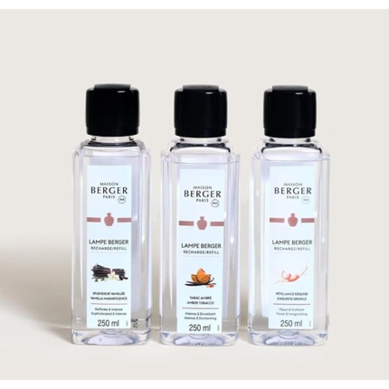 Lampe Berger Triopack Rosalie Room Fragrance Refill Scents Vanilla 3x 250ml
