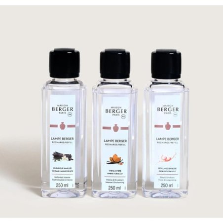 Lampe Berger Triopack Rosalie Room Fragrance Refill Scents Vanilla 3x 250ml