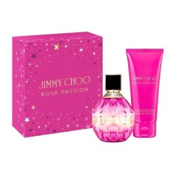 Jimmy Choo Rose Passion Eau De Parfum Spray 60ml Body Lotion 100ml Set