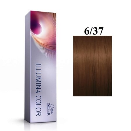 Wella Professionals Illumina Color Permanent Hair Dye 637 Dark Blonde Golden Chestnut - 60 Ml