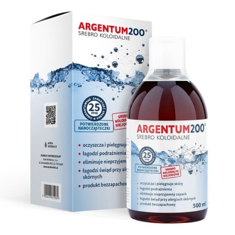 Aura Herbals Argentum200 Sebro Colloidal 25ppm Tonic 500ml