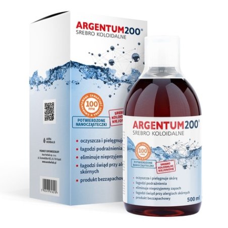 Aura Herbals Argentum200 Sebro Colloidal 100ppm Tonic 500ml