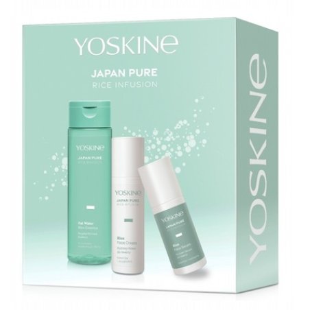 Yoskine Japan Pure Rice Infusion Set Facial Serum 30ml Facial Cream 50ml Rich Facial Essence 200ml