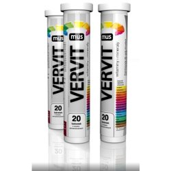 Vervit Energy Focus Effervescent Tablets - 20 Count For Enhanced Energy And Concentration