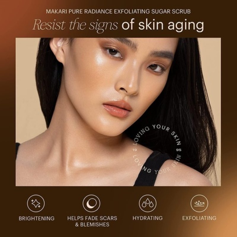 Makari Pure Radiance Exfoliating Sugar Scrub 4.4 Oz - Rejuvenates and Nourishes