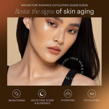 Makari Pure Radiance Exfoliating Sugar Scrub 4.4 Oz - Rejuvenates and Nourishes