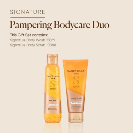 Sanctuary Spa Pampering Bodycare Duo Luxury Body Wash & Scrub Gift Set