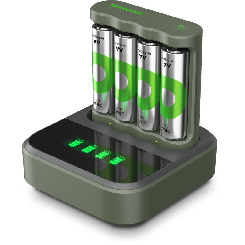 GP - ReCyko Everyday Battery Charger, B441 (USB) Dock D451, incl. 4 x AA 2100 mAh Batteries