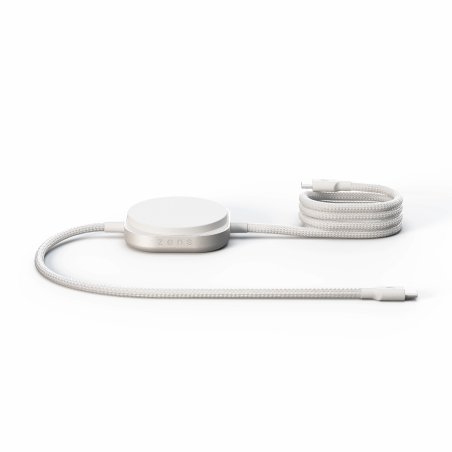 Zens Charging Cable USB C-C Pro 2 - White Kabelloses Ladegerät - 140 Watt - 2 Ausgabeanschlussstellen (magnetisch, 24