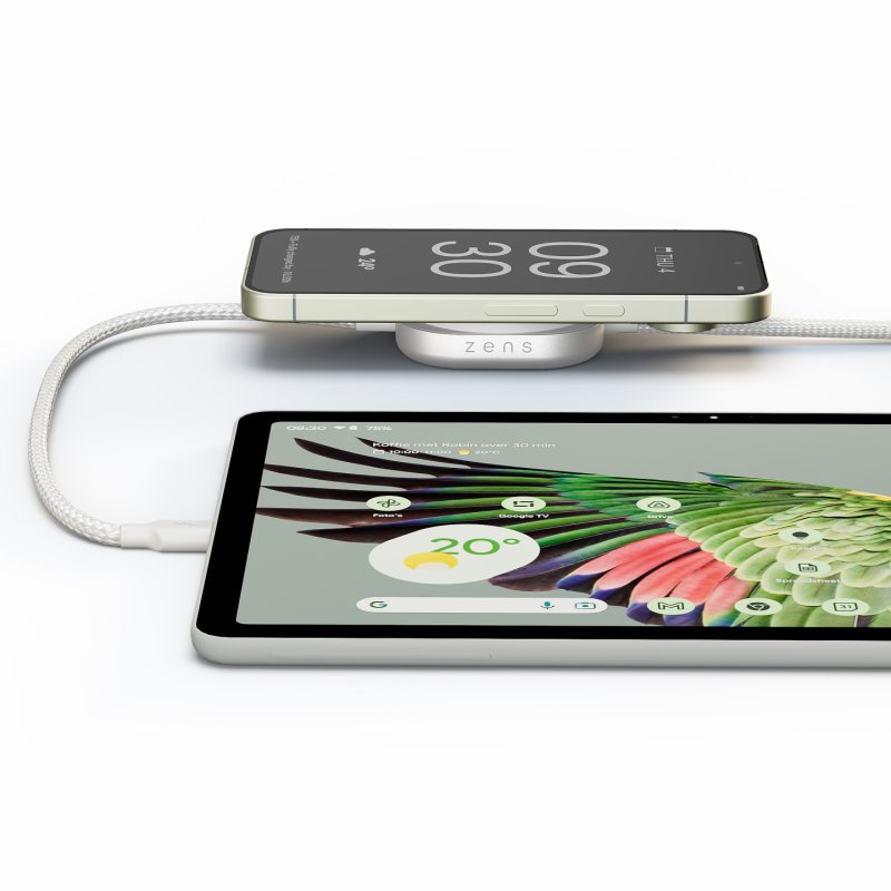 Zens Charging Cable USB C-C Pro 2 - White Kabelloses Ladegerät - 140 Watt - 2 Ausgabeanschlussstellen (magnetisch, 24