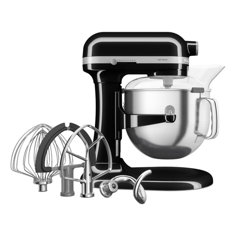 KitchenAid 5KSM70SHXEOB Robot mixer 375 W Noir, Gris, Acier inoxydable