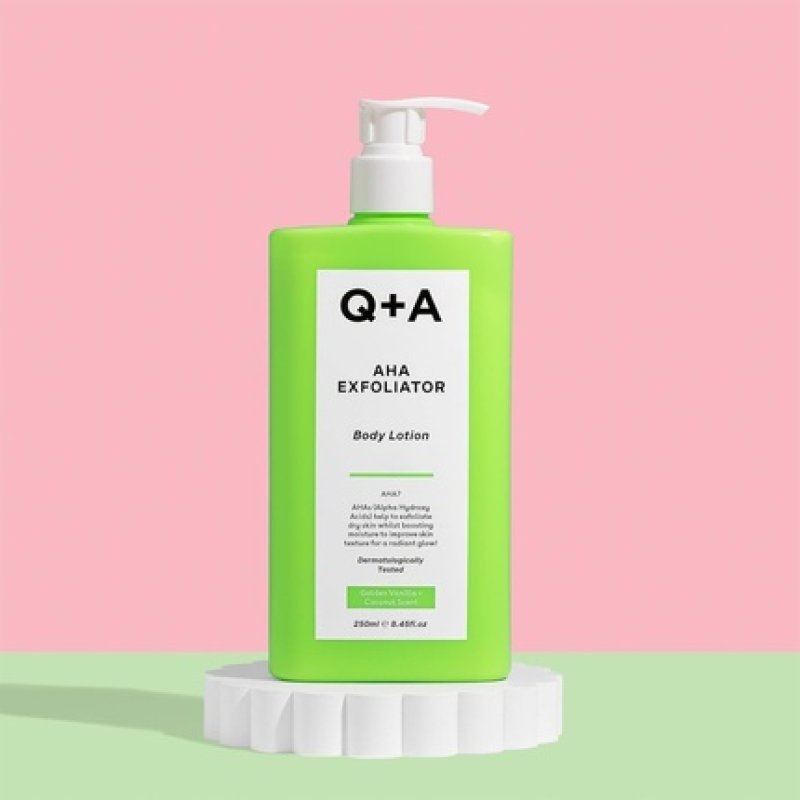 Qa AHA Exfoliator Body Lotion Exfoliating Smoothing Moisturiser 250ml